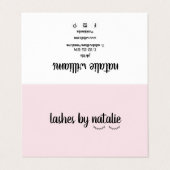 Eyelash-verlengblad Visitekaartje (Buitenkant ongevouwen)