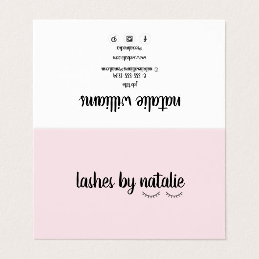 Eyelash-verlengblad Visitekaartje (Buitenkant ongevouwen)