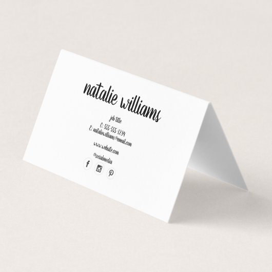 Eyelash-verlengblad Visitekaartje (Achterkant)