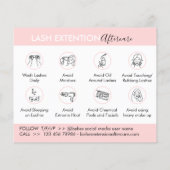 Eyelash-verlengproducten Aftercare budget Flyer (Achterkant)