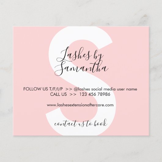 Eyelash-verlengproducten Aftercare budget Flyer (Voorkant)