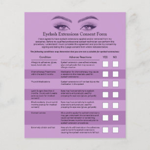 Eyelash verlengt Paarse aansprakelijkheidsafwijkin Flyer