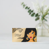 Eyelash Visitekaartje Gold Ethnic Woman 2 (Staand voorkant)