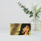 Eyelash Visitekaartje Gold Ethnic Woman Tan (Staand voorkant)