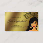 Eyelash Visitekaartje Gold Ethnic Woman Tan (Achterkant)