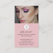 Eyelash-visitekaartjes met QR-code en foto's Visitekaartje (Achterkant)