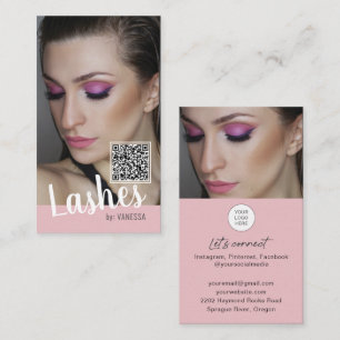 Eyelash-visitekaartjes met QR-code en foto's Visitekaartje
