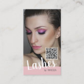Eyelash-visitekaartjes met QR-code en foto's Visitekaartje (Voorkant)