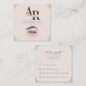 Eyelash-Visitekaartjes Vierkante Visitekaartje (Voorkant / Achterkant)