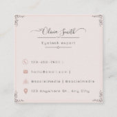 Eyelash-Visitekaartjes Vierkante Visitekaartje (Achterkant)