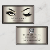 Eyelashashes van de Logo QR van de douane Visitekaartje (Voorkant / Achterkant)