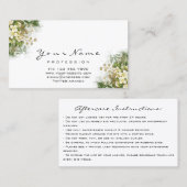 Eyelashes Aftercare Instructions Floral Mint Green Visitekaartje (Voorkant / Achterkant)