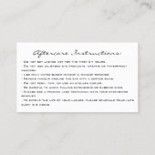 Eyelashes Aftercare Instructions Floral Mint Green Visitekaartje (Achterkant)