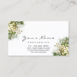 Eyelashes Aftercare Instructions Floral Mint Green Visitekaartje