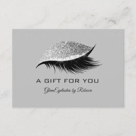 Eyelashes Beauty Glitter Makeup Cadeaucertificaat Informatiekaartje