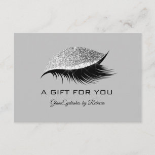 Eyelashes Beauty Glitter Makeup Cadeaucertificaat Informatiekaartje