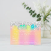 Eyelashes Blauwgroen Makeup Holographic van Cadeau Briefkaart (Staand voorkant)