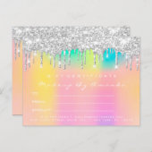 Eyelashes Blauwgroen Makeup Holographic van Cadeau Briefkaart (Voorkant / Achterkant)