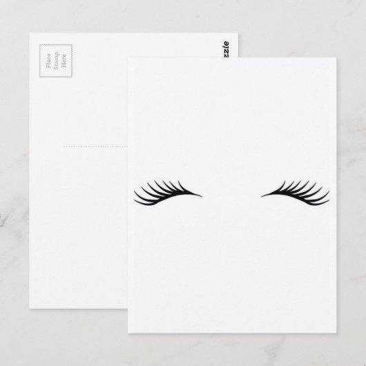 Eyelashes Briefkaart (Voorkant / Achterkant)