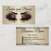 Eyelashes & Brows - Glitter van Bourgogne Visitekaartje (Voorkant / Achterkant)