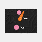 Eyelashes Christmas Outfit Snowman Face Costume Gi Fleece Deken (Voorkant (Horizontaal))