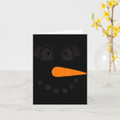 Eyelashes Christmas Outfit Snowman Face Costume Gi Kaart (Gele Bloem)