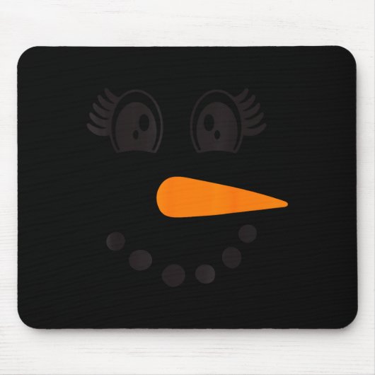 Eyelashes Christmas Outfit Snowman Face Costume Gi Muismat (Voorkant)