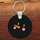 Eyelashes Christmas Outfit Snowman Face Costume Gi Sleutelhanger (Voorkant)