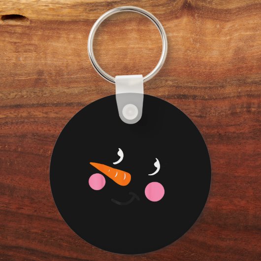 Eyelashes Christmas Outfit Snowman Face Costume Gi Sleutelhanger (Voorkant)