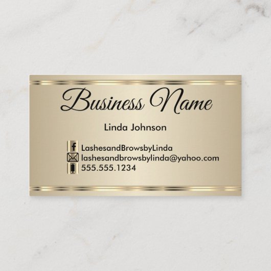 Eyelashes en Brows - Bourgogne en goudglitter Visitekaartje (Achterkant)