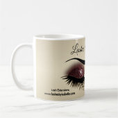 Eyelashes en Brows - Bourgogne Glitter Koffiemok (Links)