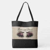 Eyelashes en Brows - Bourgogne Glitter Tote Bag (Achterkant)