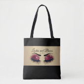Eyelashes en Brows - Burgundy Red Glitter Tote Bag (Voorkant)