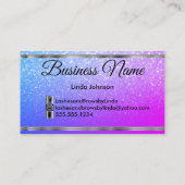 Eyelashes en Brows - Colorful Glitter Business Ca Visitekaartje (Achterkant)