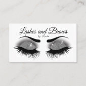 Eyelashes en Brows - Smokey Grey Glitter Visitekaartje (Voorkant)