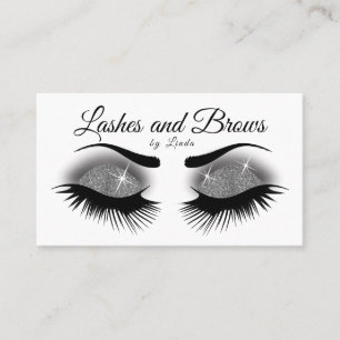 Eyelashes en Brows - Smokey Grey Glitter Visitekaartje