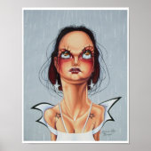 Eyelashes en oorbellen poster (Voorkant)