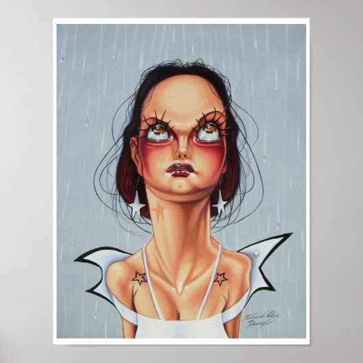 Eyelashes en oorbellen poster (Voorkant)