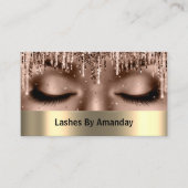 Eyelashes Extension Makeup Roos Gold Lux Visitekaartje (Voorkant)