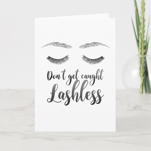 Eyelashes Eyebrows Beauty Lover Lashless Kaart (Voorkant)