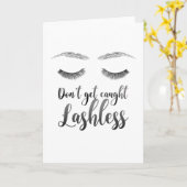 Eyelashes Eyebrows Beauty Lover Lashless Kaart (Gele Bloem)