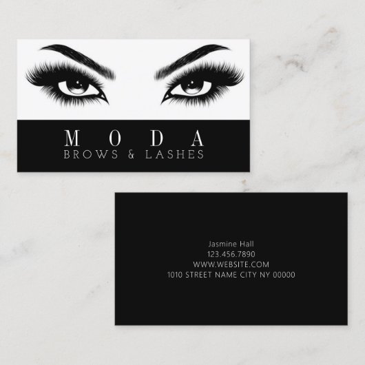 Eyelashes, Eyebrows, Microblading Visitekaartje (Voorkant / Achterkant)