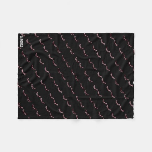 Eyelashes Fleece Blanket Deken (Voorkant (Horizontaal))