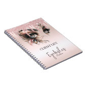 EyeLashes Glam Champagne Dripping Glitter Notitieb Notitieboek (Rechterzijde)