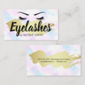 Eyelashes | Goudborstel | Geometrisch mozaïeksyste Visitekaartje (Voorkant / Achterkant)