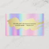 Eyelashes | Goudborstel | Regenboogmetaal Visitekaartje (Achterkant)