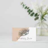 Eyelashes Hand Drawn Eye Salon Visitekaartje (Staand voorkant)