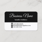 Eyelashes - Hot Pink Glitter Visitekaartje (Achterkant)