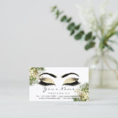 Eyelashes Instructies voor Aftercare Floral Mint W Visitekaartje (Staand voorkant)