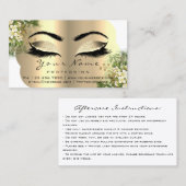 Eyelashes Instructies voor Aftercare Floral Mint W Visitekaartje (Voorkant / Achterkant)